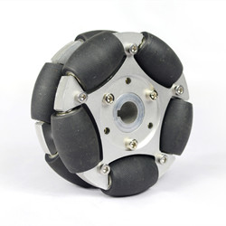 NW127 / 14153 90 degree heavy-duty industrial Mecanum wheel, angled front view