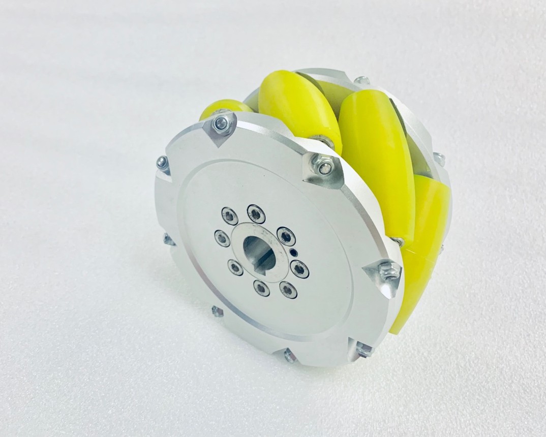 NM127A 45 degree Mecanum wheel, opposite roller orientation