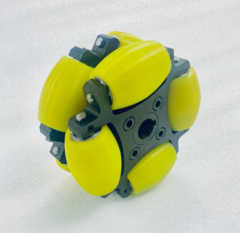 NW152A 152 mm 90 degree heavy-duty industrial Mecanum wheel, angled view