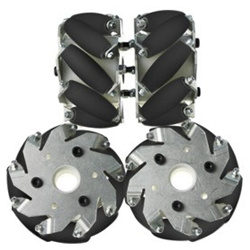 14094 4-inch (100 mm) Aluminum Mecanum Wheel Set — product view 3