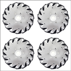 14101 6-inch (152 mm) Aluminum Mecanum Wheel Set — product view 1