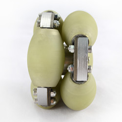 14182 100 mm Stainless Steel Omni Wheel with PU Rollers — product view 2