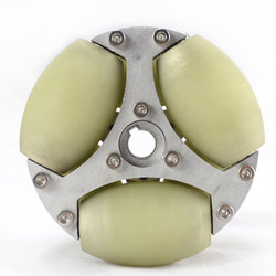14182 100 mm Stainless Steel Omni Wheel with PU Rollers — product view 1